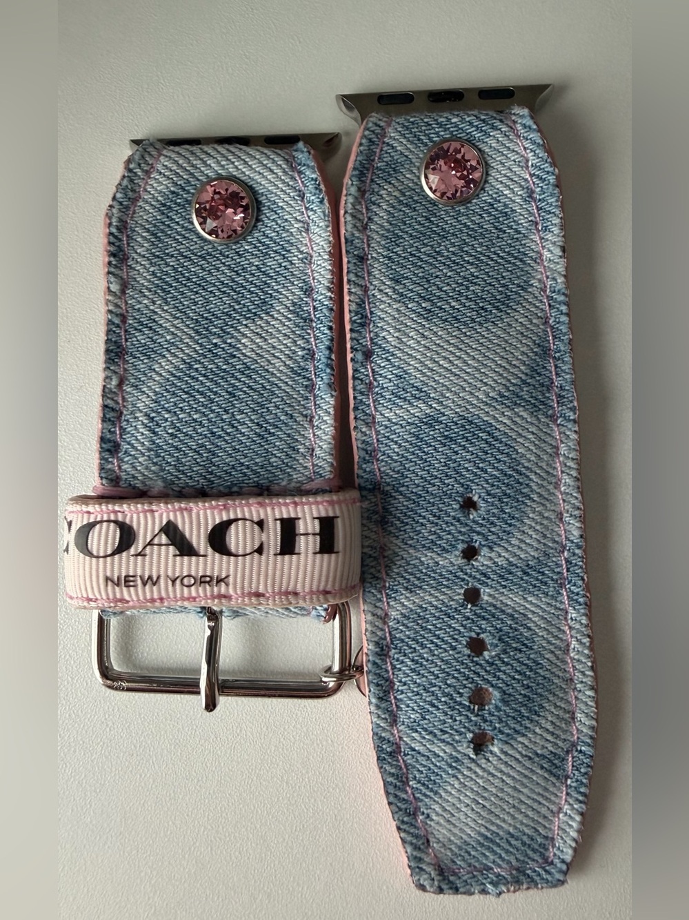Coach Denim Spark*l band for Apple Watch, size 2 - Picture 2 of 6